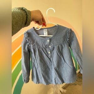 Cartier Blue Ruffled Button Down Shirt